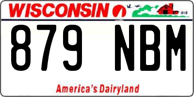 WI license plate 879NBM