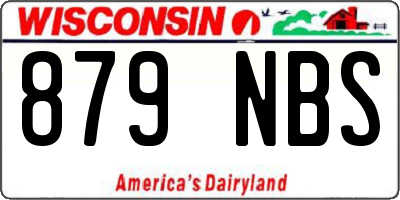 WI license plate 879NBS