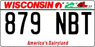 WI license plate 879NBT