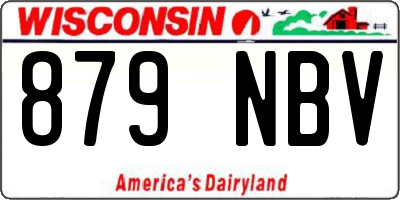 WI license plate 879NBV