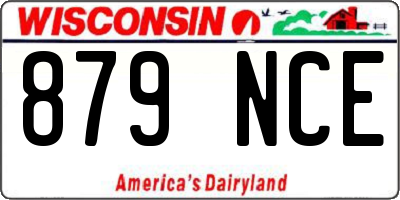 WI license plate 879NCE
