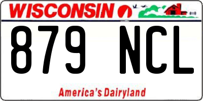 WI license plate 879NCL