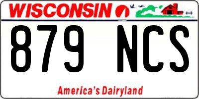 WI license plate 879NCS