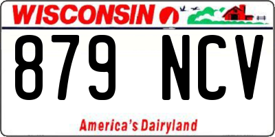WI license plate 879NCV
