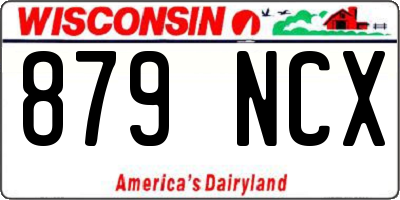 WI license plate 879NCX