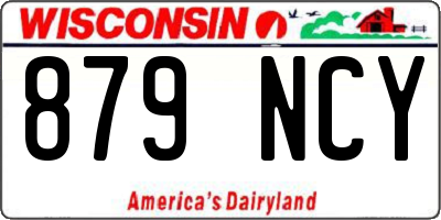 WI license plate 879NCY