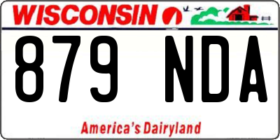 WI license plate 879NDA
