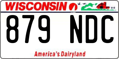 WI license plate 879NDC