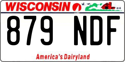 WI license plate 879NDF