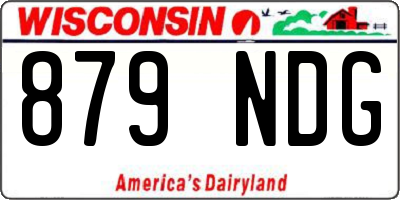 WI license plate 879NDG