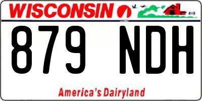 WI license plate 879NDH