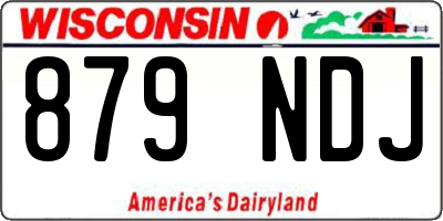 WI license plate 879NDJ