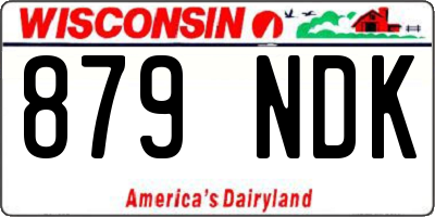 WI license plate 879NDK