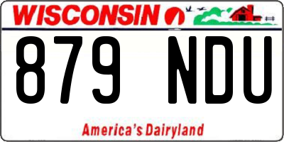 WI license plate 879NDU