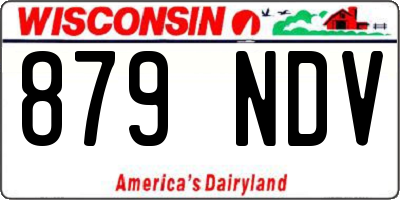 WI license plate 879NDV