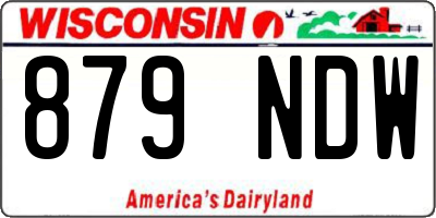 WI license plate 879NDW