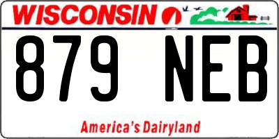 WI license plate 879NEB