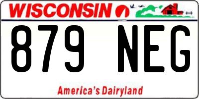 WI license plate 879NEG