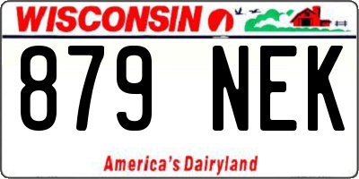 WI license plate 879NEK