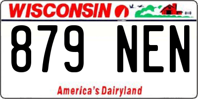 WI license plate 879NEN