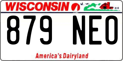 WI license plate 879NEO