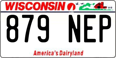WI license plate 879NEP