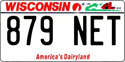 WI license plate 879NET