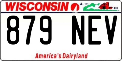 WI license plate 879NEV