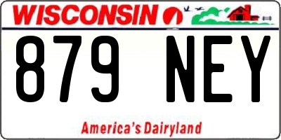 WI license plate 879NEY