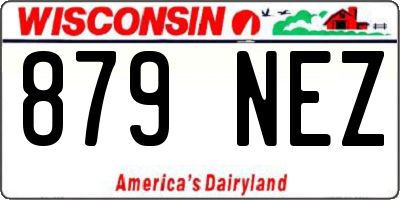 WI license plate 879NEZ
