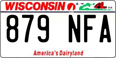 WI license plate 879NFA