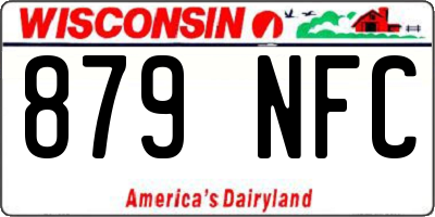 WI license plate 879NFC