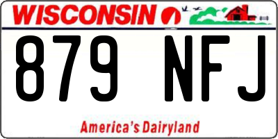 WI license plate 879NFJ