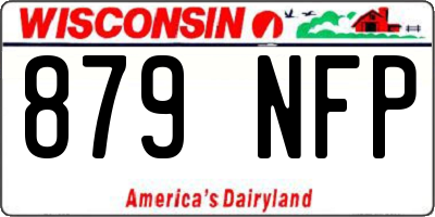 WI license plate 879NFP