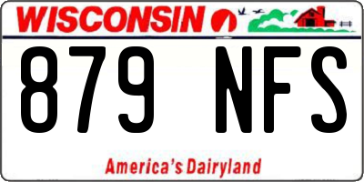 WI license plate 879NFS