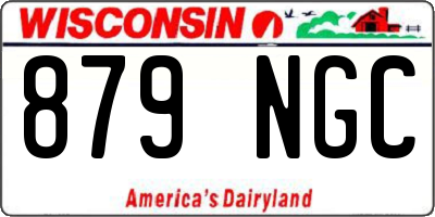 WI license plate 879NGC