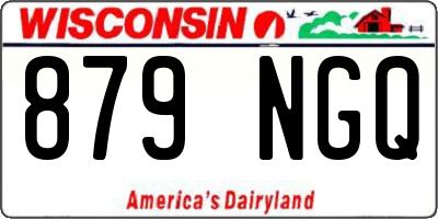 WI license plate 879NGQ
