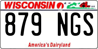 WI license plate 879NGS