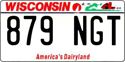 WI license plate 879NGT