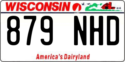 WI license plate 879NHD