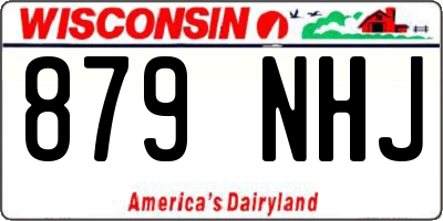WI license plate 879NHJ