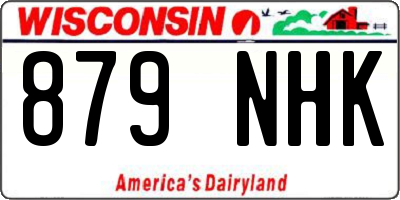 WI license plate 879NHK