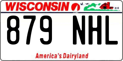 WI license plate 879NHL