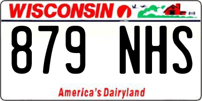 WI license plate 879NHS