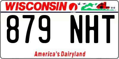 WI license plate 879NHT