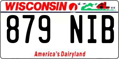 WI license plate 879NIB