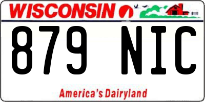 WI license plate 879NIC