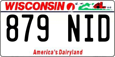 WI license plate 879NID