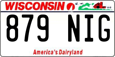 WI license plate 879NIG