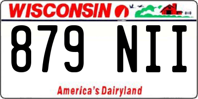 WI license plate 879NII